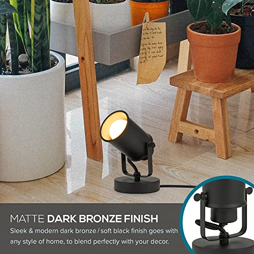 Catalina Lighting Modern Multipurpose Spotlight Desk or Wall Mount Accent Lamp, 6", Dark Bronze, Pack of 1 - Image 4