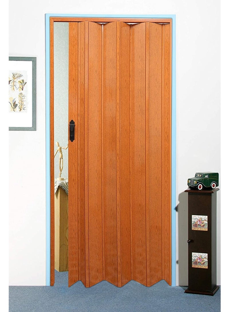 ROBUSTLINE Robustline Folding Sliding Door 210cm Height x 100cm Width, (Dark Wooden Teak) 