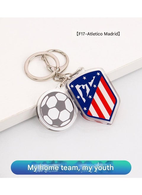 Football Club Badge Keychain Milan Gift Backpack Pendant Manchester City Real Madrid Chelsea Car Keychain