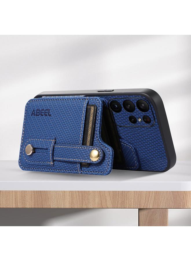 اس-توب جراب هاتف من ألياف الكربون ABEEL مزود بحامل بطاقة RFID لهاتف Samsung Galaxy S23 Ultra 5G - Image 3