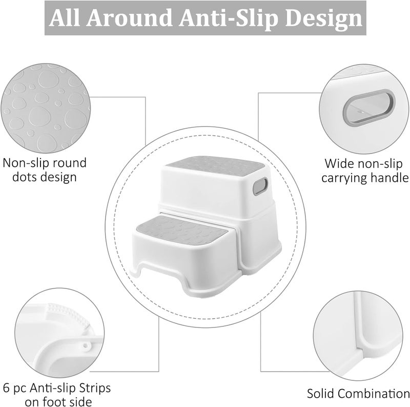 MIXEN Baby Double Step Stool for Kids Disassemble 3in1 Baby Step Stool with 2 Steps Toddlers Step Stool in Kitchen Toilet Bathroom Step Stool for Potty Training - Image 4