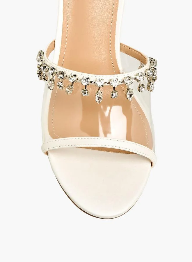 Flora Bella By Shoexpress WHITE Flora Bella Women Embellished Stiletto Heel Sandals for Women | Best Price UAE