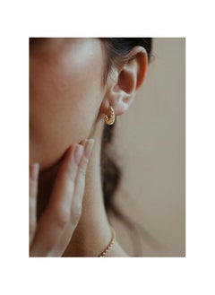 Mevecco Women Huggie Earrings Gold Hoop 14K Gold Filled Small Simple Handmade Hypoallergenic Everyday Jewelry  - Image 2