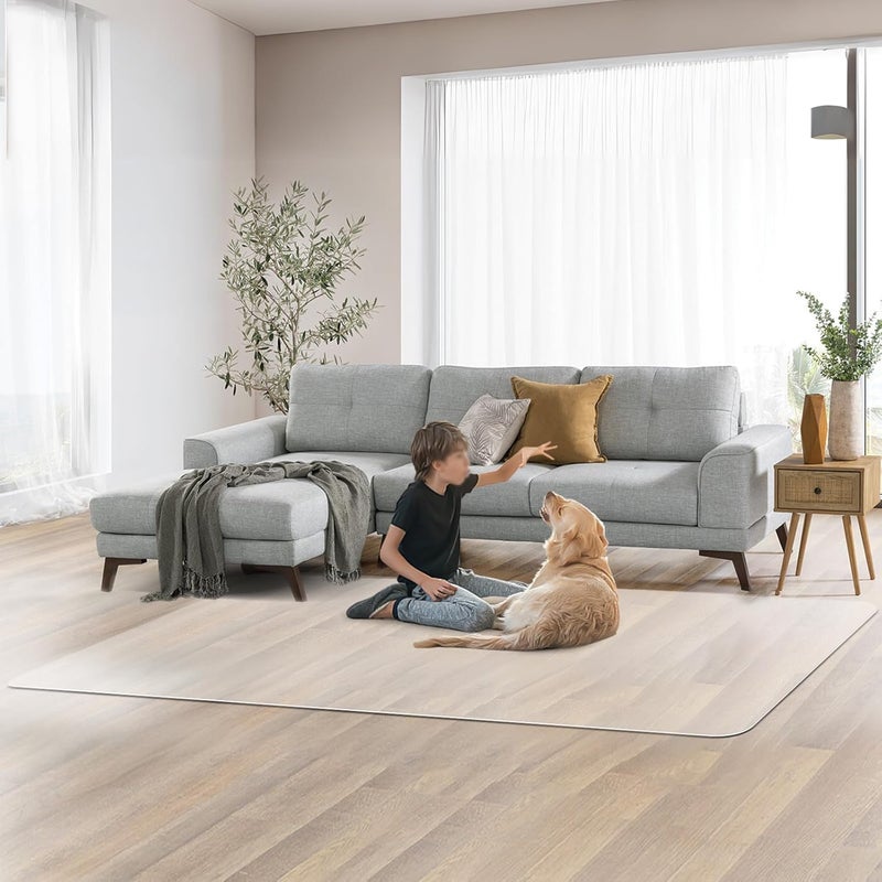 Azadx Office Chair Mat for Hardwood Floor, 8'10' Clear Desk Protector, Large Plastic Mat for Dining and Living Room, Easy Glide Rolling - Image 2