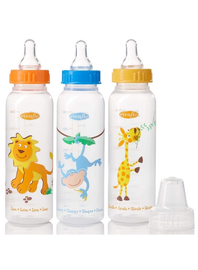 Even Flo Best for Baby 1338311 8 Oz Bottle with Standard Nipple Assorted Colors 3 Count