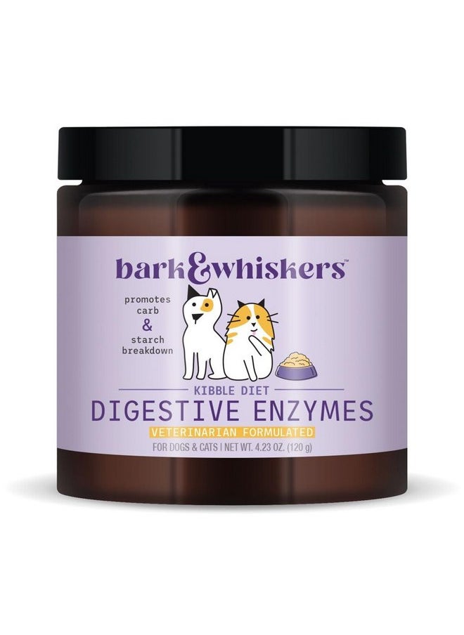 Dr. Mercola - Bark & Whiskers Digestive Enzymes Kibble Diet, for Dogs & Cats, 4.23 oz. (120 g), 150 Scoops, Promotes Carb & Starch Breakdown, Veterinarian Formulated, Non-GMO, Dr. Mercola - Image 1