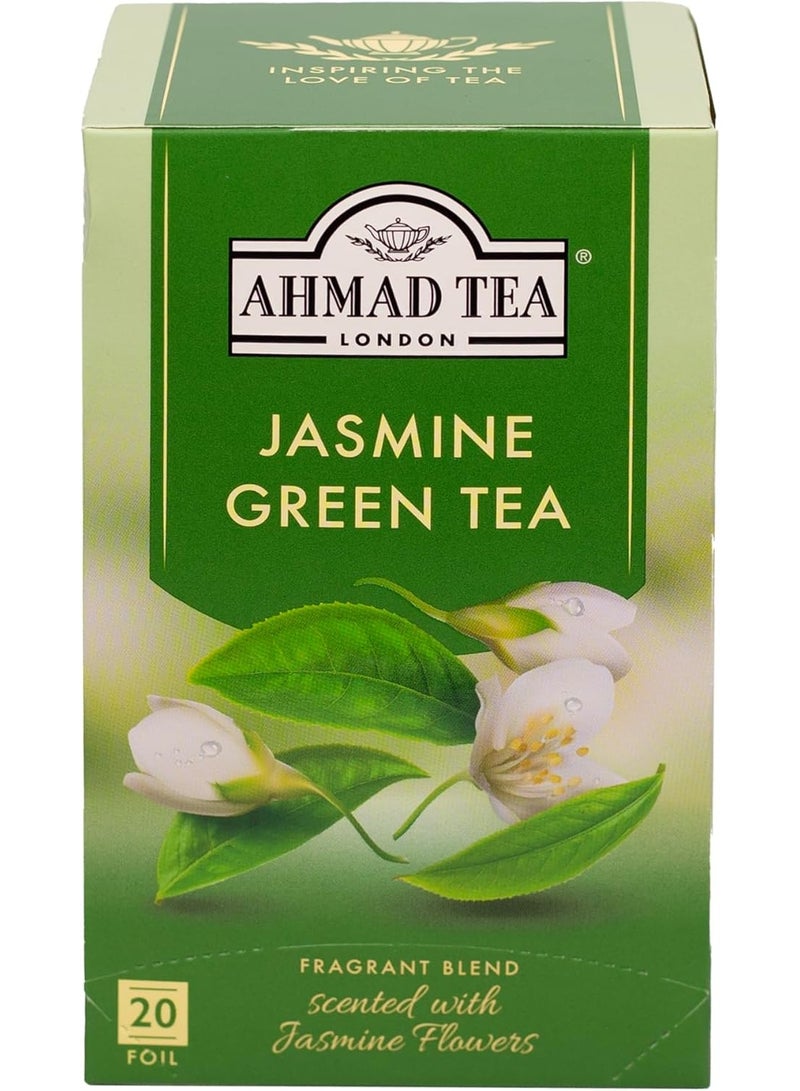 أحمد تي احمد تي شاي اخضر من الياسمين، 20 كيس شاي