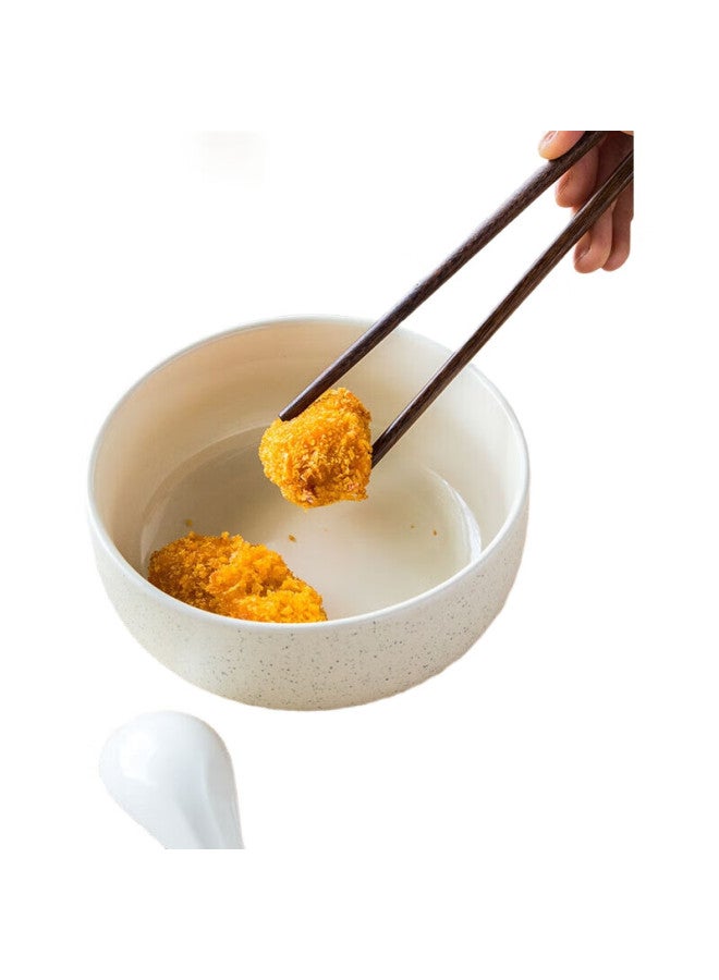 Ijarl Ceramic Tableware, Small Soup Bowl, Rice Bowl, 6-Inch Noodle Bowl, Household Bowl, Salad Bowl, Nordic Style, Impression White - Image 2