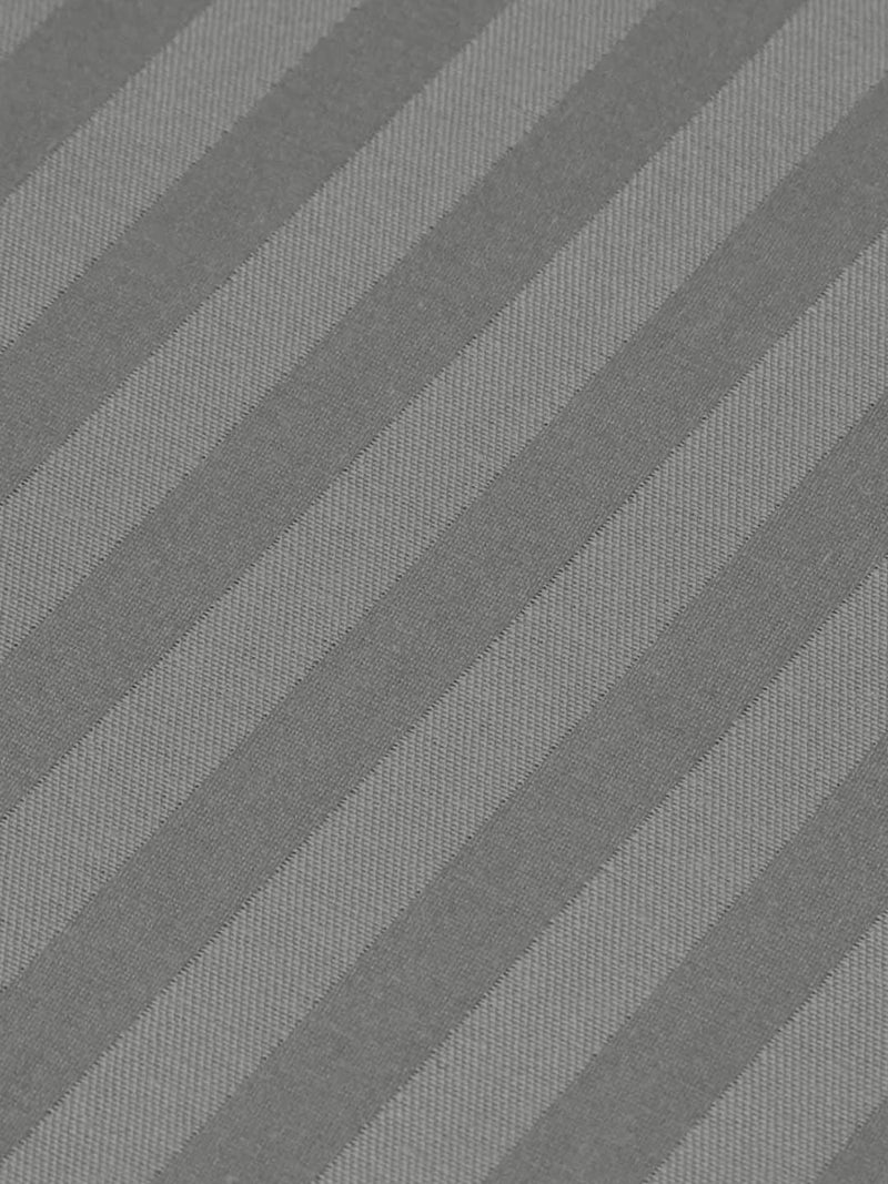 LINENWALAS 100% Cotton Linen Striped Bedsheet for Single Bed Size Bedding with Pillow Cover for Bedroom, Soft Smooth Hotel Quality Flat Sheets with Pillowcase for Summer (60" x 90", Grey) - Image 4