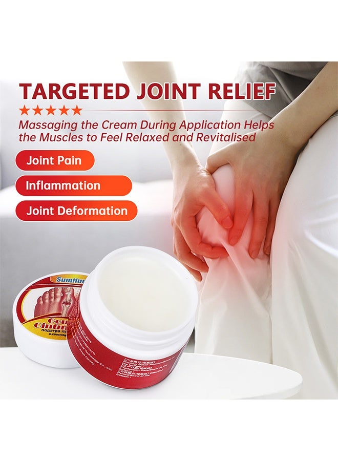 Sumifun Healing Ointment for Gout 10g, Relieve Pain in Joints of Toes and knees, Bunion Toe Stiffness Relief Cream, Gout Care Cream - Image 4