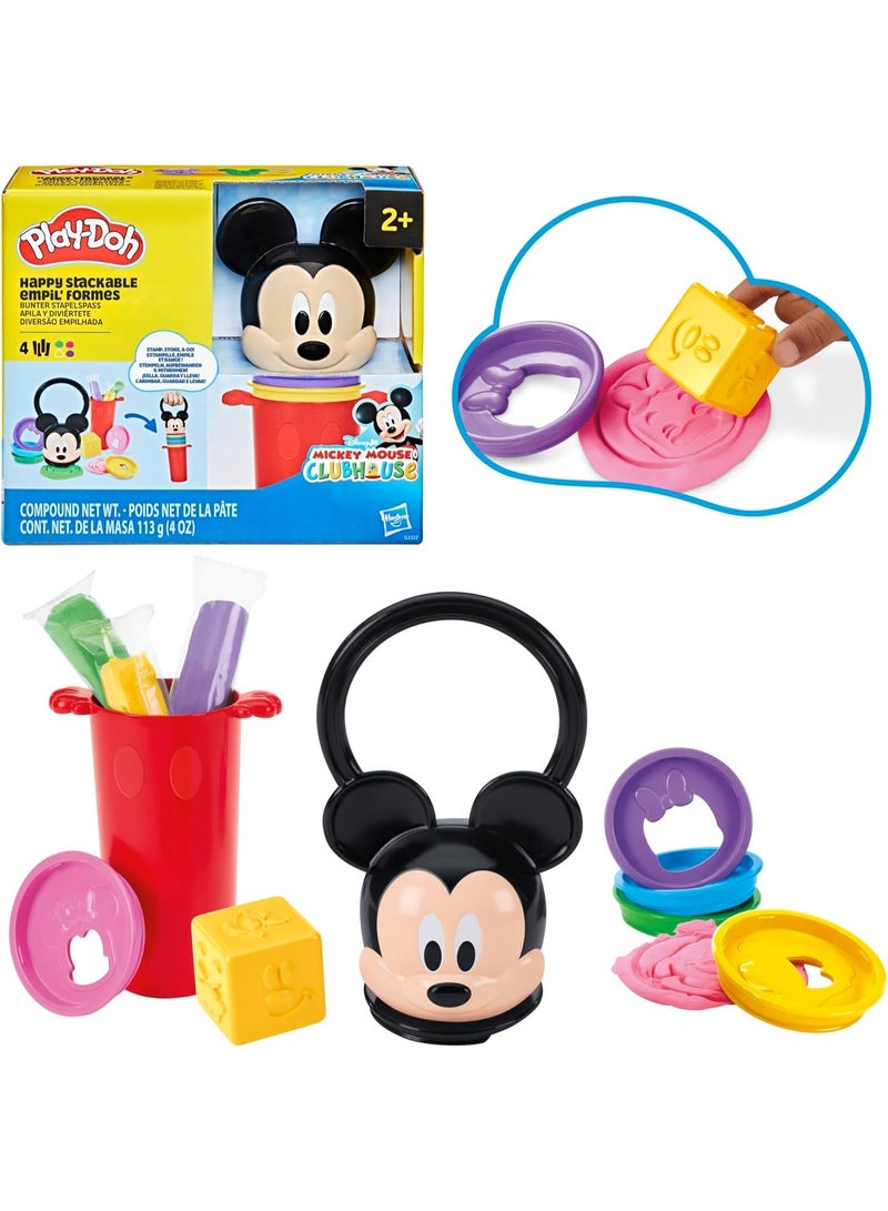 Play-Doh Disney Junior Happy Stackable Toy Set, Preschool Toys, Arts & Crafts Gifts for Kids 2+ - Image 1