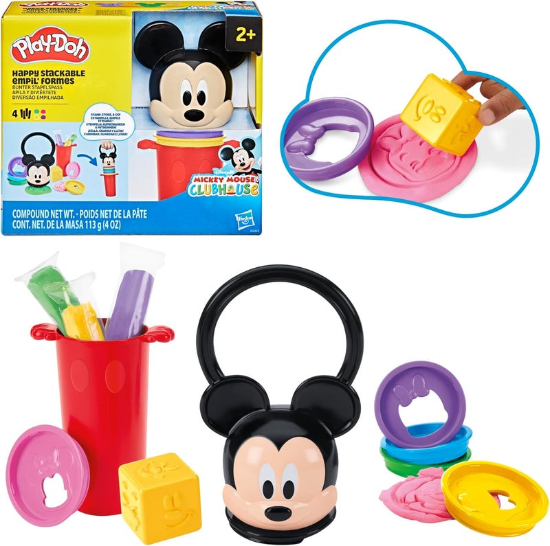 Play-Doh Disney Junior Happy Stackable Toy Set for Kids 2+ - Image 1