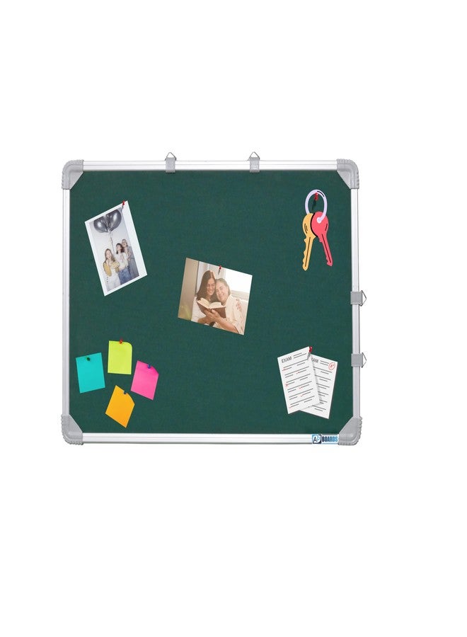 لوحة إعلانات/قماش ناعم بإطار من الألومنيوم من AP BOARDS™، مقاس 60 سم × 90 سم، مناسبة للمنزل والمكتب والمدرسة، كما أنها مثالية للاستخدام الشخصي والمهني - عبوة من قطعة واحدة، لون أخضر داكن - Image 1