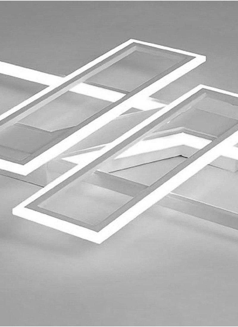 Goeco Modern LED Pendant Light Home Rectangle White Light Fixture, 6000K white light  - Image 2