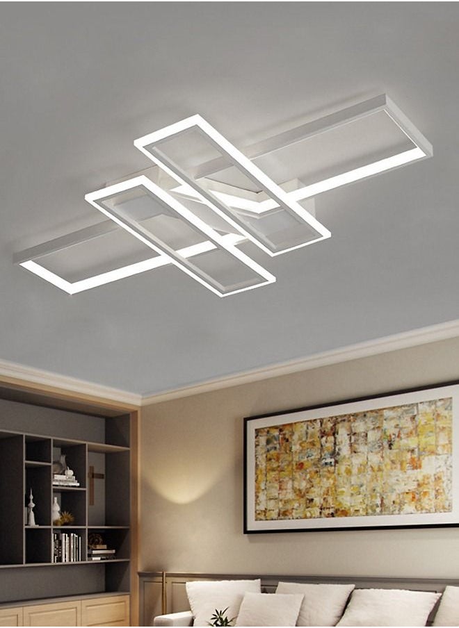 Goeco Modern LED Pendant Light Home Rectangle White Light Fixture, 6000K white light  - Image 5