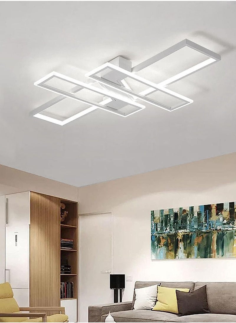 Goeco Modern LED Pendant Light Home Rectangle White Light Fixture, 6000K white light  - Image 4