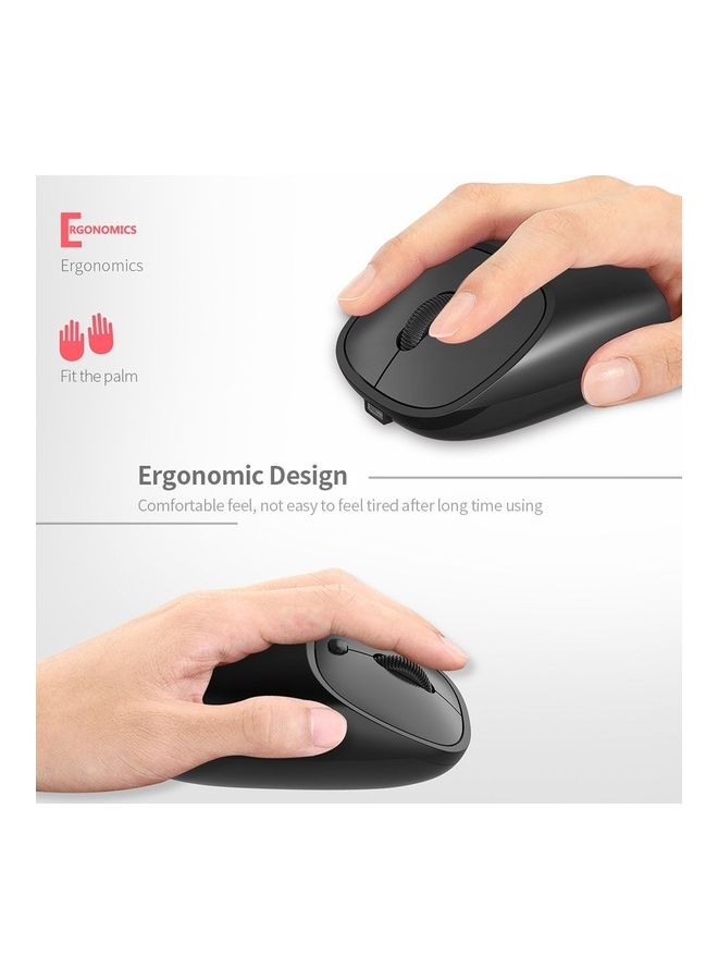 Wireless Rechargeable Optical Mouse Black - Image 5