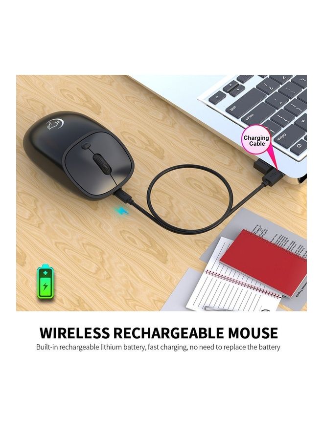 Wireless Rechargeable Optical Mouse Black - Image 4