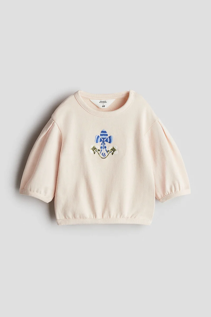 H&M Embroidery-motif sweatshirt
