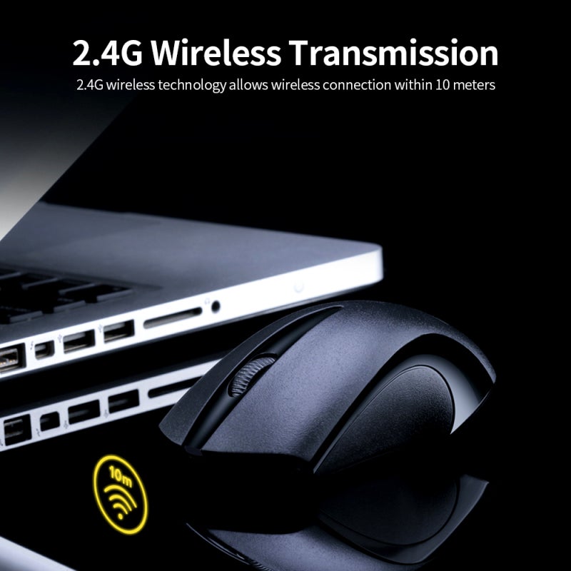 T-WOLF Pink Wireless Mouse 2.4G Ergonomic Optical Computer Mouse - 1200 DPI Portable USB Receiver Plug Play for Daily Office Gaming - Image 3