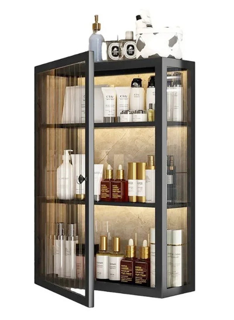 Cool Baby 3 Tier Dustproof Storage Cabinet Punch-free Toilet Top Bathroom Storage Rack Shower Organizer Bathroom Wall Cabinet  - Image 1