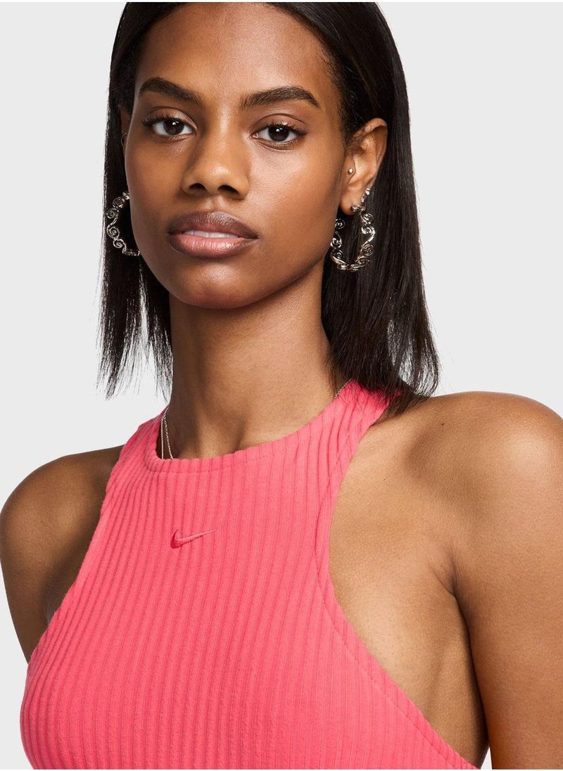 Nike Ribbed Halter Midi Dress - Image 3