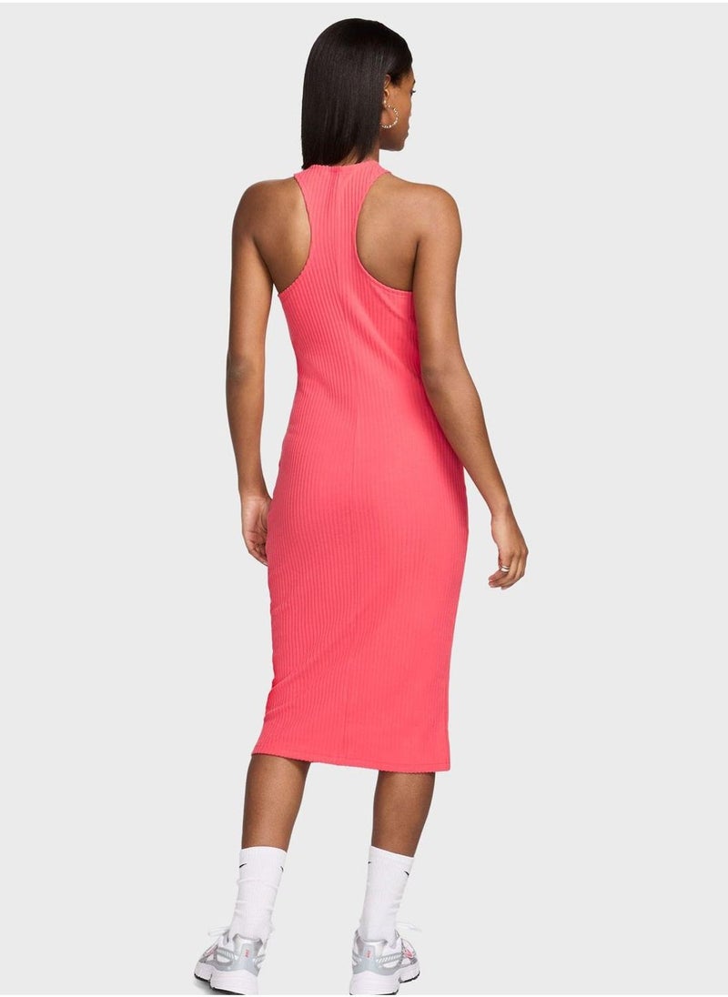Nike Ribbed Halter Midi Dress - Image 2