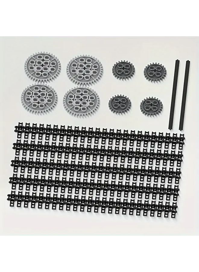 130pcs DIY Technical Building Block Set With Gears Axles And Link Treads - Image 3