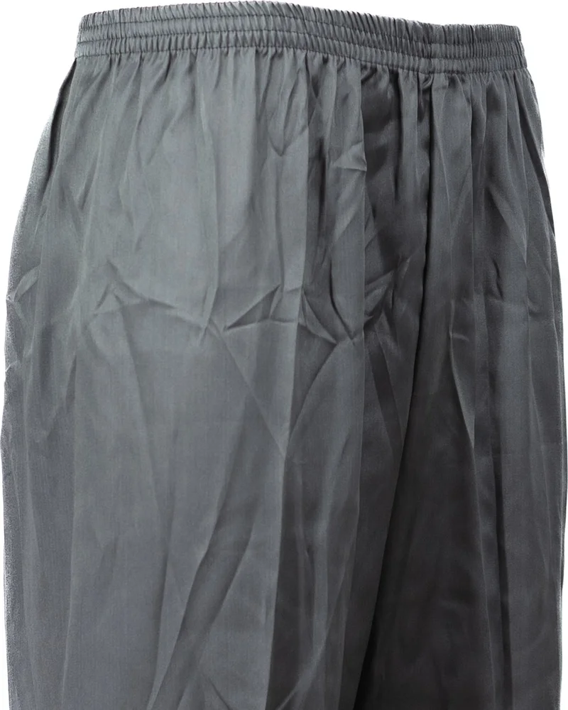 اوبلاند Men's Satin Fabric Pajama Pants Solid Color Elastic Waist No Pocket Wide Leg Relaxed Cut