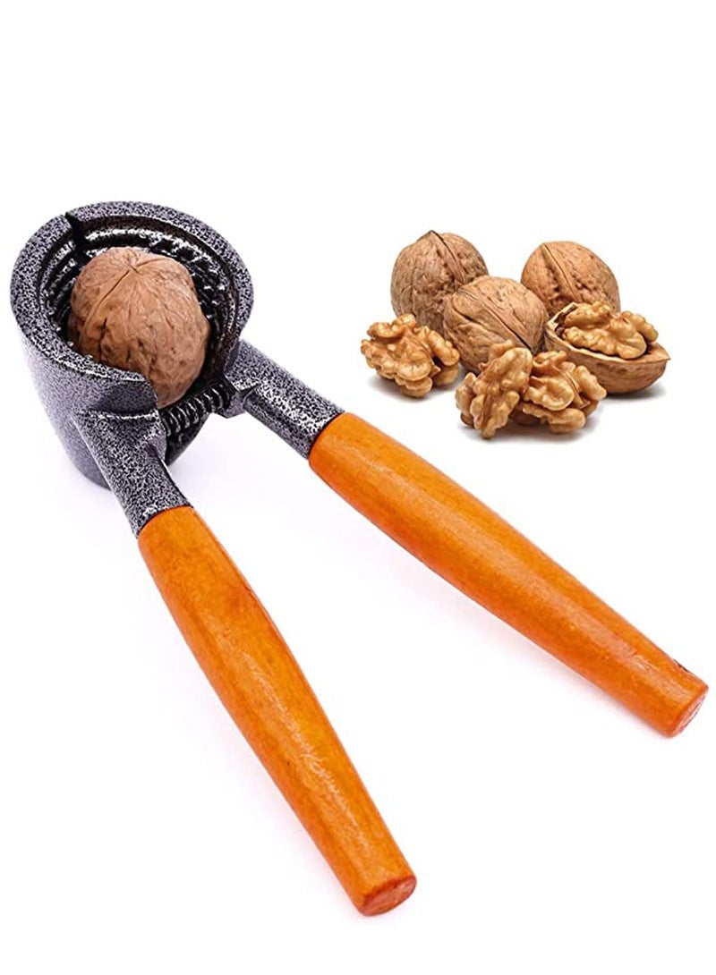 KASTWAVE Heavy Duty Nutcracker Pecan Walnut Plier Opener Tool with Wood Handle - Image 1