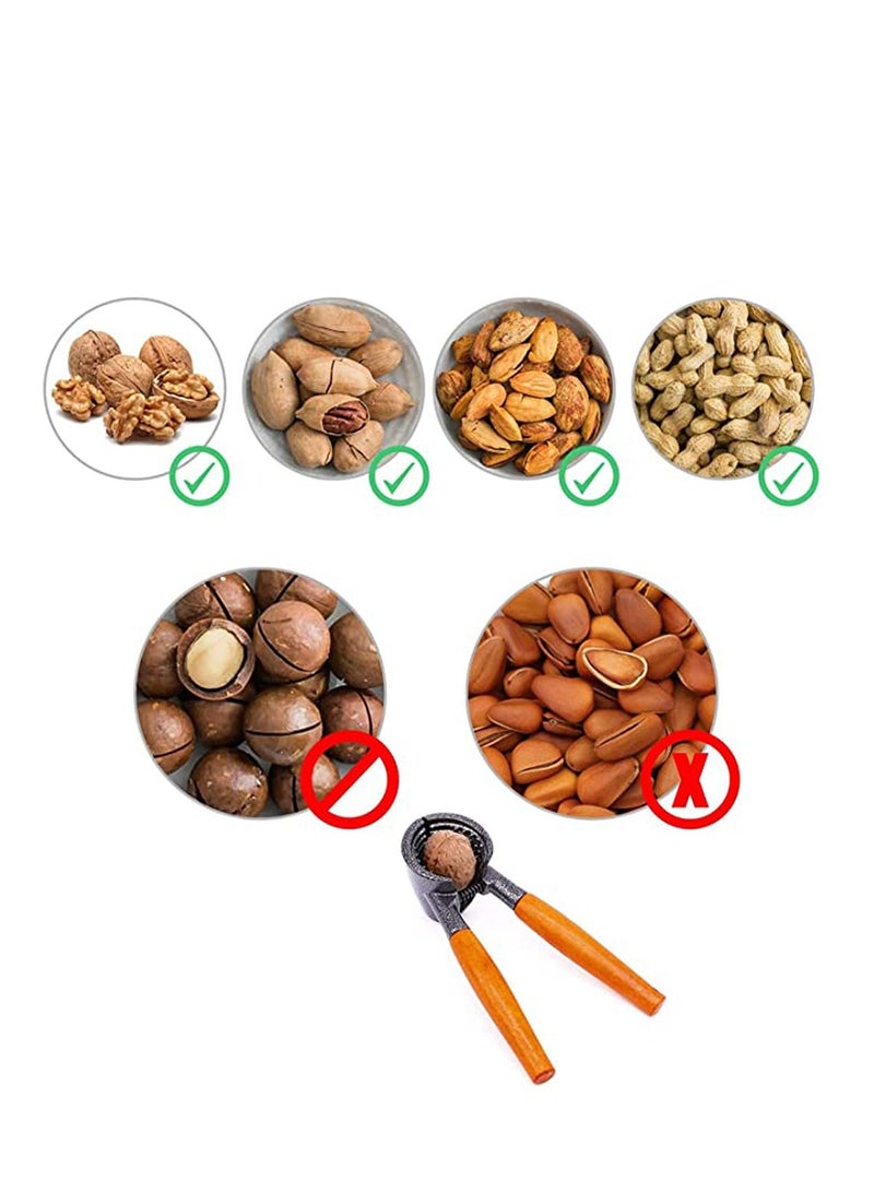 KASTWAVE Heavy Duty Nutcracker Pecan Walnut Plier Opener Tool with Wood Handle - Image 3