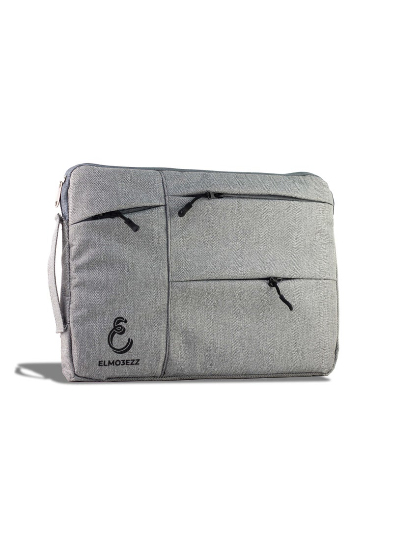 Laptop Sleeve Bag Compatible with 17-17.3 inch Dell XPS/HP Pavilion/Ideapad/Acer/Alienware/HP Omen, Polyester Vertical Case with Pocket (Gray) - Image 3