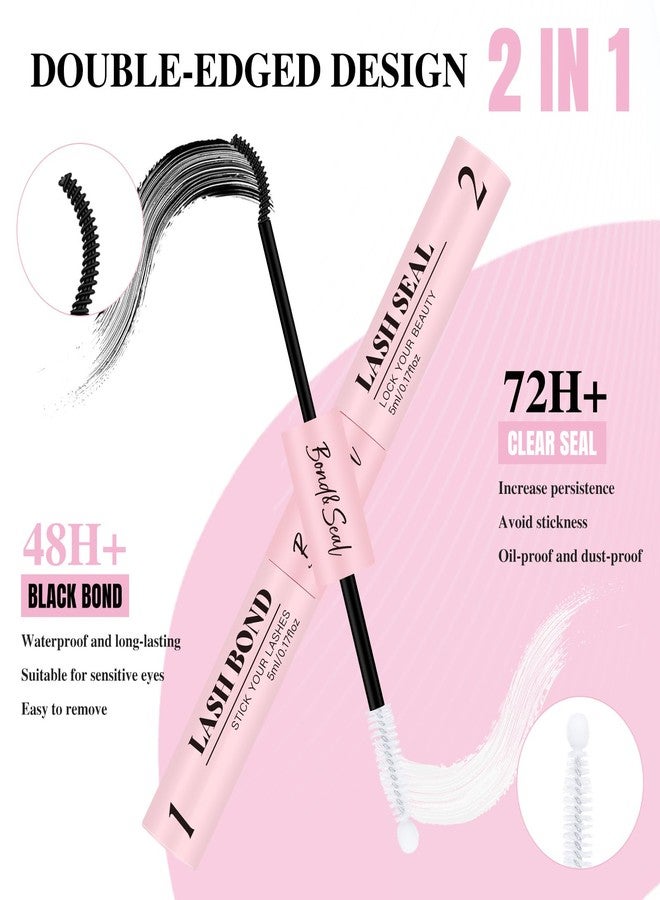 Mayhug Lash Cluster Glue Bond and Seal Kit with Lash Glue Remover and Tweezers Long-Lasting, Waterproof For DIY Eyelash Extension At Home Use Beginners Friendly Kit 4-in-1 - Image 2