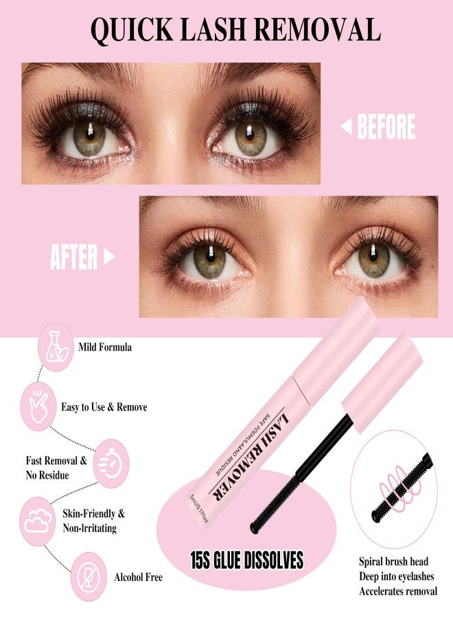 Mayhug Lash Cluster Glue Bond and Seal Kit with Lash Glue Remover and Tweezers Long-Lasting, Waterproof For DIY Eyelash Extension At Home Use Beginners Friendly Kit 4-in-1 - Image 3