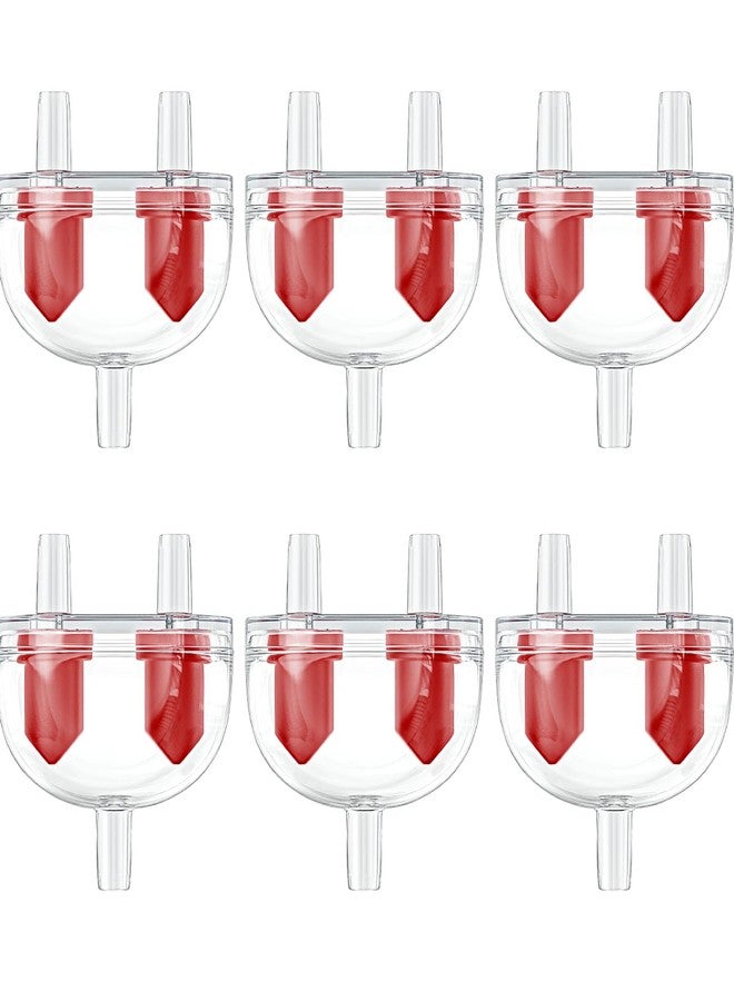 Pawfly 6 Pack Aquarium Check Valves Fish Tank Air Pump Valves Plastic 2-Way Non-Return Valves Pump Protectors for Standard 3/16 Inch Airline Tubing Fish Tank Accessories for Aeration Setup - Image 1