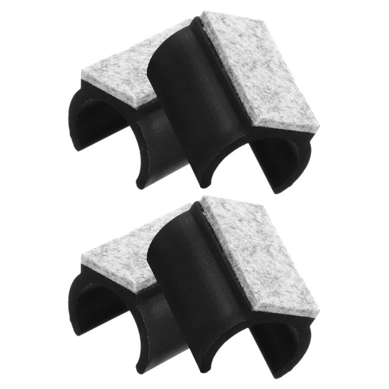 Black Felt Chair Leg Pads U-Shaped Non-Slip Floor Protectors for Hardwood - Image 2