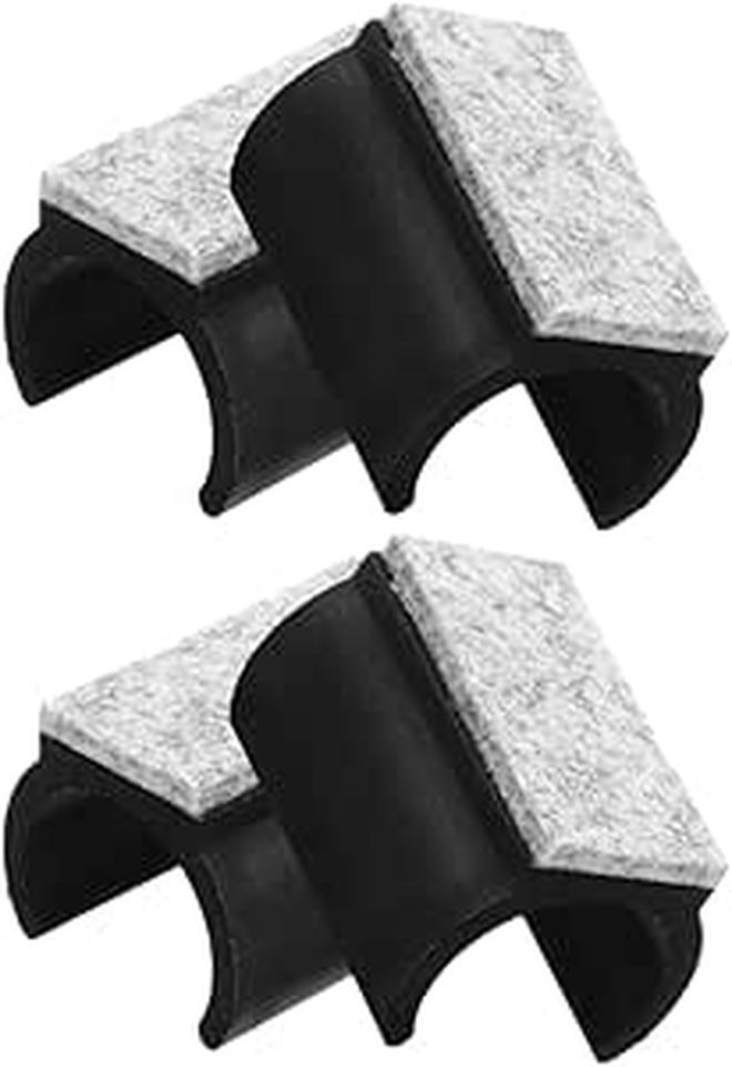 Black Felt Chair Leg Pads U-Shaped Non-Slip Floor Protectors for Hardwood - Image 1