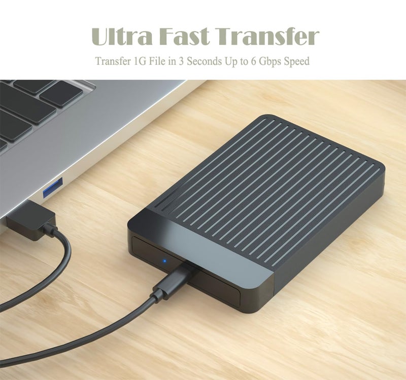 Tianken 120GB Ultra Slim Portable External Hard Drive USB 3.1 Type C HDD Storage for PC, Mac, Laptop, PS4, Xbox one - Image 4