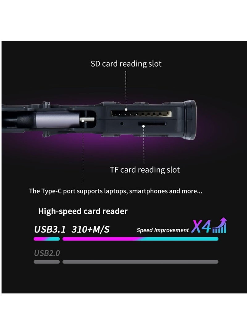 SYOSI 2 in 1 High-Speed 5Gbps SD Memory Card Readers Multiple Sd Card Reader USB3.1 Dual Card Reader Micro SD Card Case Waterproof Holder 6 TF/4 SD/2 SIM Cards Storage,for Photographer, Cameras, Computer  - Image 3
