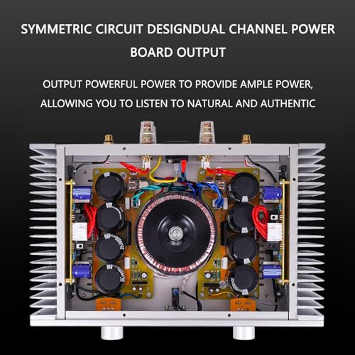 BRZHIFI A1S Pure Class A Power Amplifier Hi-Fi 20W×2 2.0 Channel Stereo Home Audio Amp (Silver) - Image 3