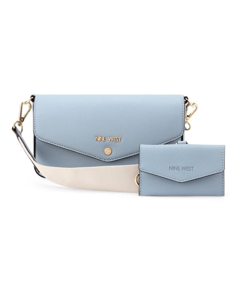 NINE WEST Peaches Flap Crossbody with card case