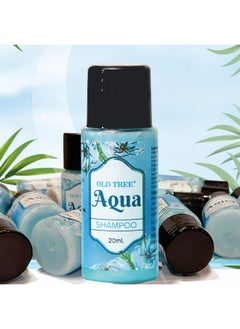 Old Tree Old Tree Aqua Hotel Shampoo Toiletries Kit 20ml (Pack of 100 Pcs) - Bulk Travel Size Mini Shampoo Bottles for Hotel Rooms, Guest House, Marriage Hall, Hospital | Hotel Accessories and Amenities  - Image 1