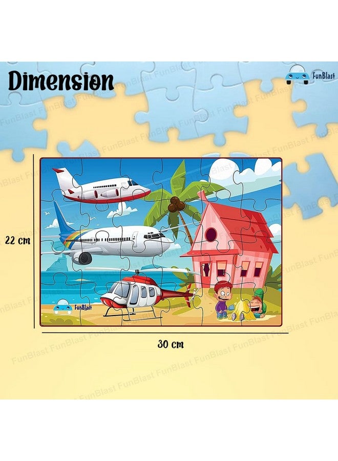 FunBlast Air Transport Jigsaw Puzzle for Kids - 24 Pcs Jigsaw Puzzle for Kids, Boys, Girls (Multicolor) - Image 2