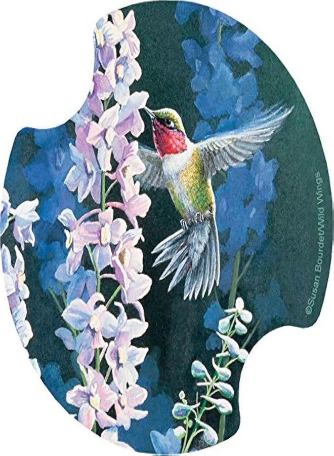 Thirstystone Hummer in Delphiniums Car Cup Holder Coaster, 2-Pack, Blue (DSB7)