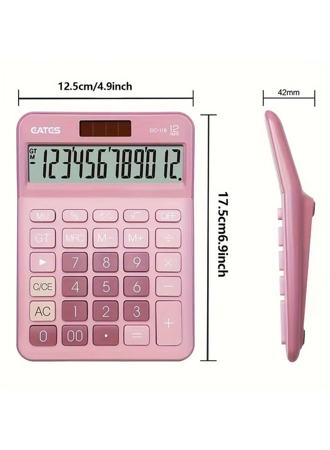 Brown Mini Minimalist Calculator Battery Powered Precise Tool Lightweight Design - Image 2