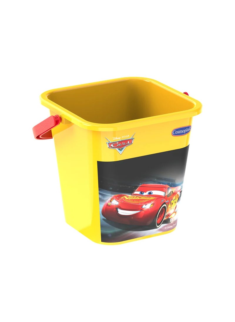 Cosmoplast Disney Pixar Cars Square Sand Bucket 3 Liters with Handle 