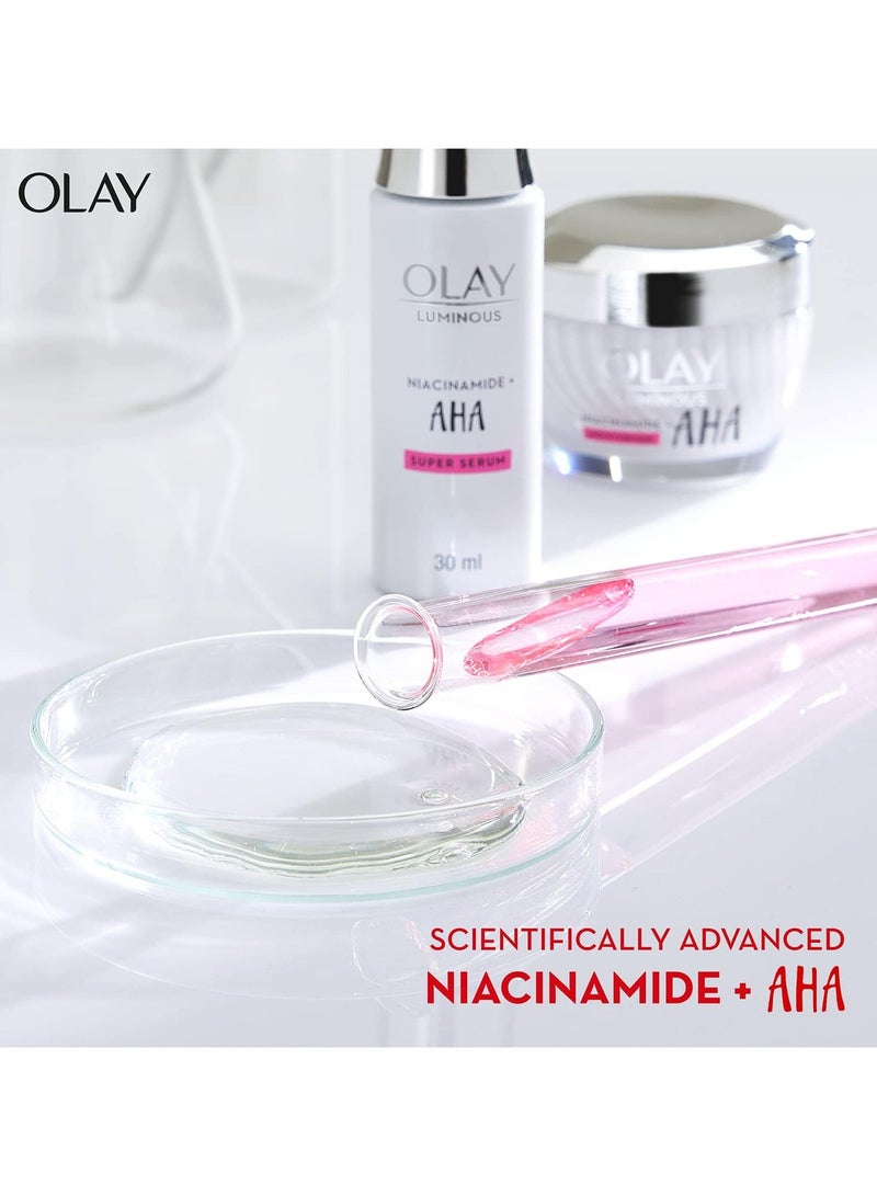 Olay Luminous Niacinamide Alpha Hydroxy Acid Face Super Serum 30 ml - Image 3