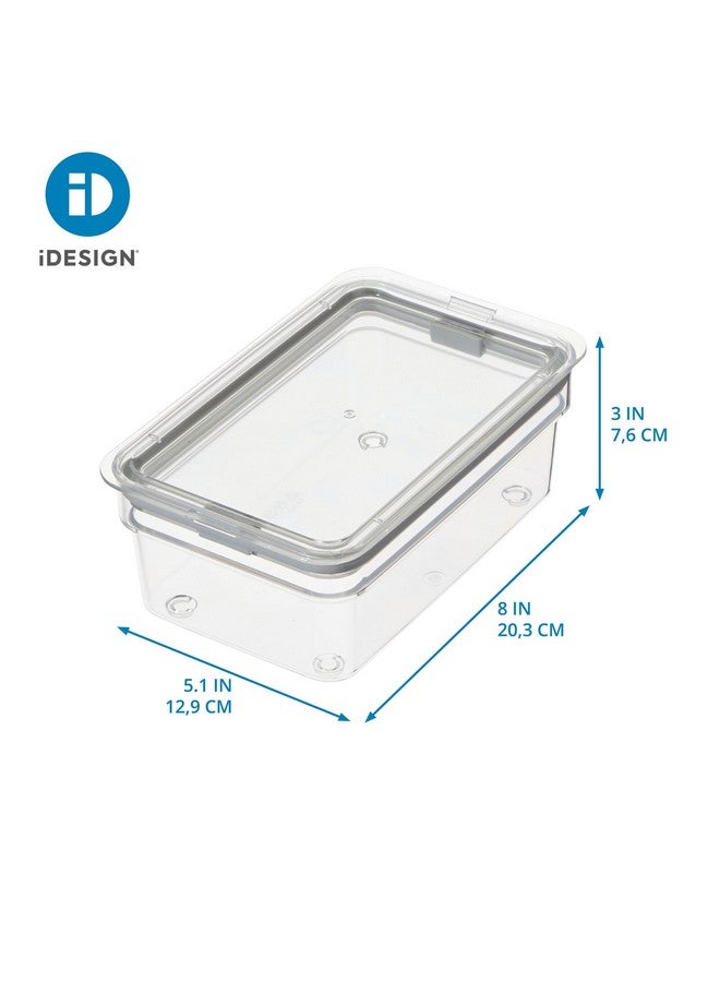 InterDesign IDESIGN Medium Short Dry Goods Storage Bin, The Fresh Collection - 5" L x 8.1” W x 3” H, Clear Bin - Image 3