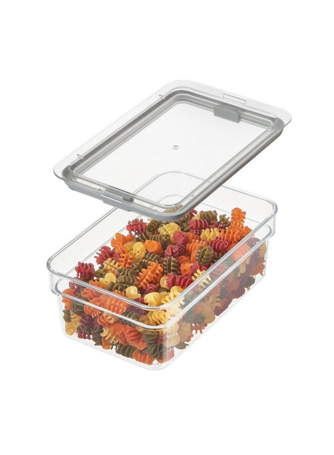 InterDesign IDESIGN Medium Short Dry Goods Storage Bin, The Fresh Collection - 5" L x 8.1” W x 3” H, Clear Bin - Image 1