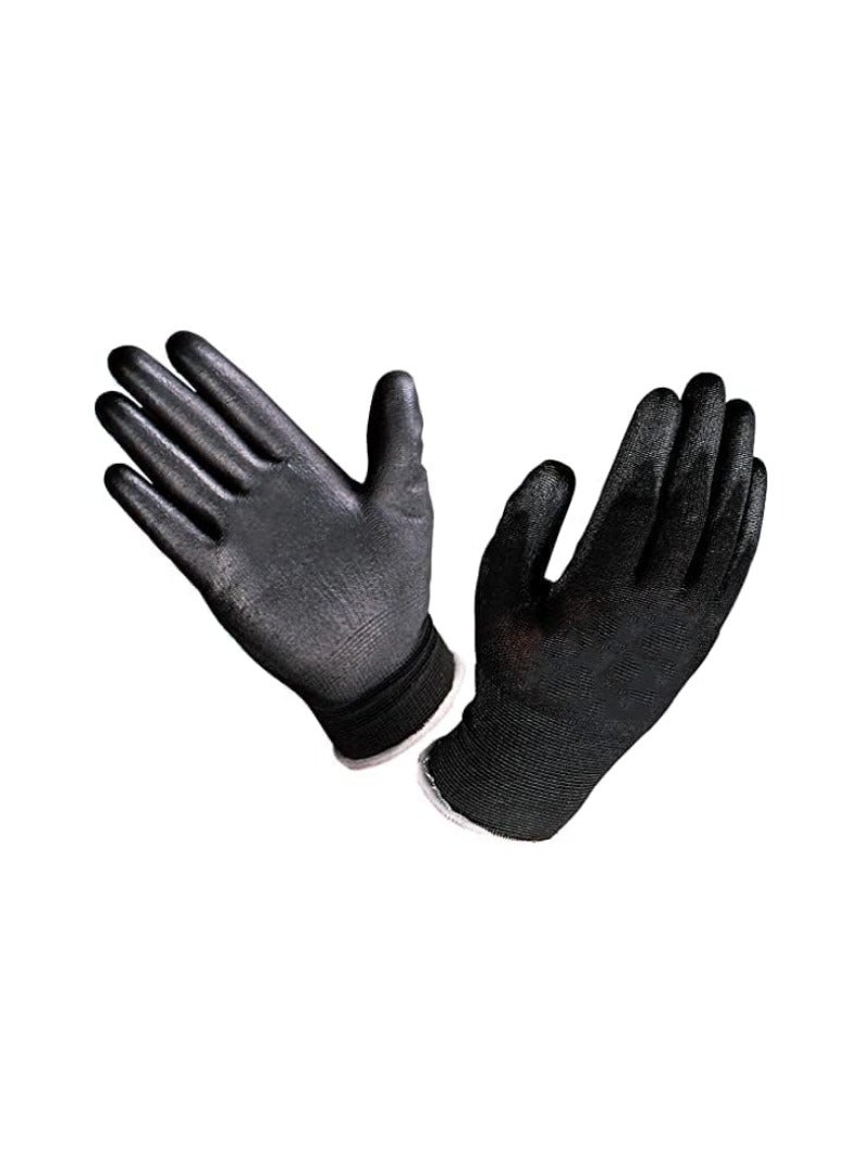 KNP Black Grip Gloves Are Durable Multi Purpose Work Gloves Designed To Provide Excellent Grip Comfort And Protection For A Variety Of Tasks. This Pack Contains 10 Pairs Making It A Great Choice For Workplaces Diy Projects Or General Household Use. - Image 3